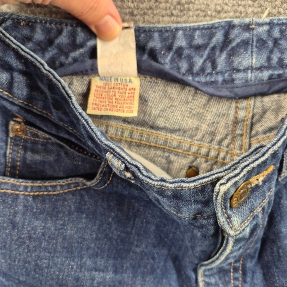 Vintage Calvin Klein High Waisted Jeans Dark Wash Straight Leg 25 Made in USA - Picture 5 of 9
